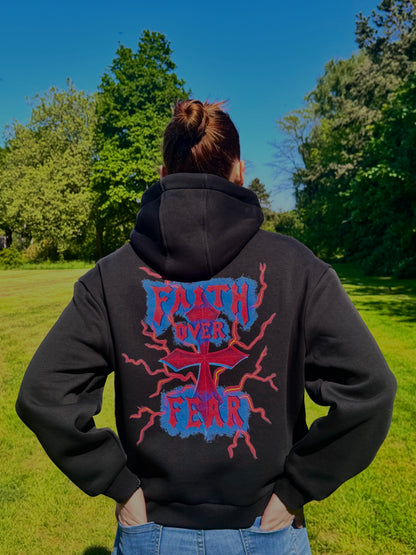 Faith over Fear unisex hoodie black