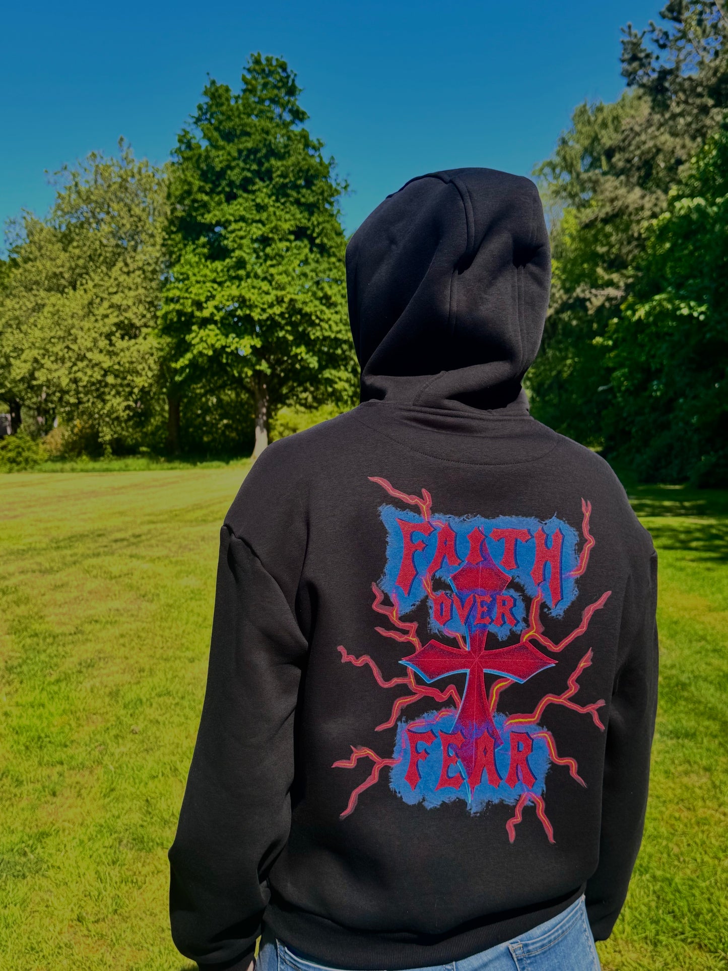 Faith over Fear unisex hoodie black