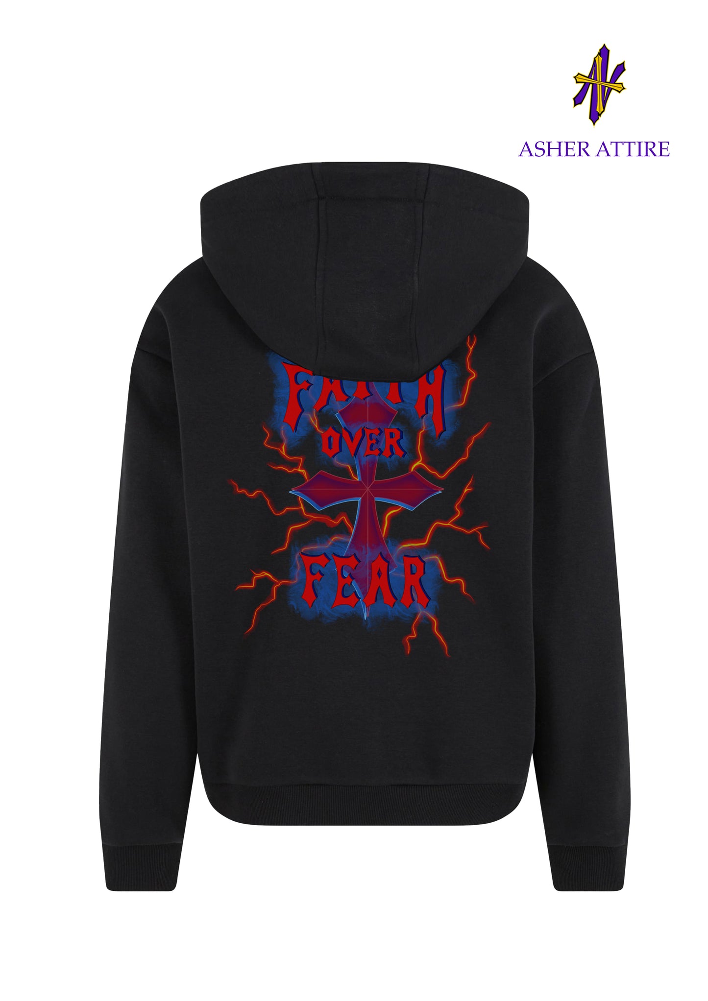 Faith over Fear unisex hoodie black